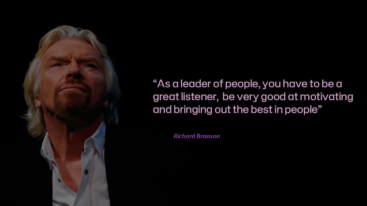 Richard Branson smiling in a relaxed pose—used to represent fearless leadership and the power of purpose-driven entrepreneurship.